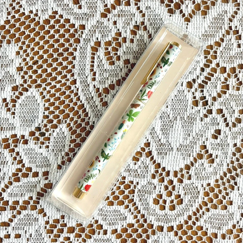 Rifle Paper Co. Botanical Butterfly Rollerball Pen Black Ink 0.5mm PEN011 New